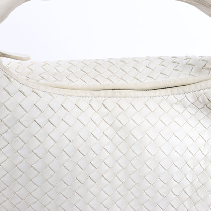 Bottega Veneta Intrecciato Hobo Leather Shoulder bag in White