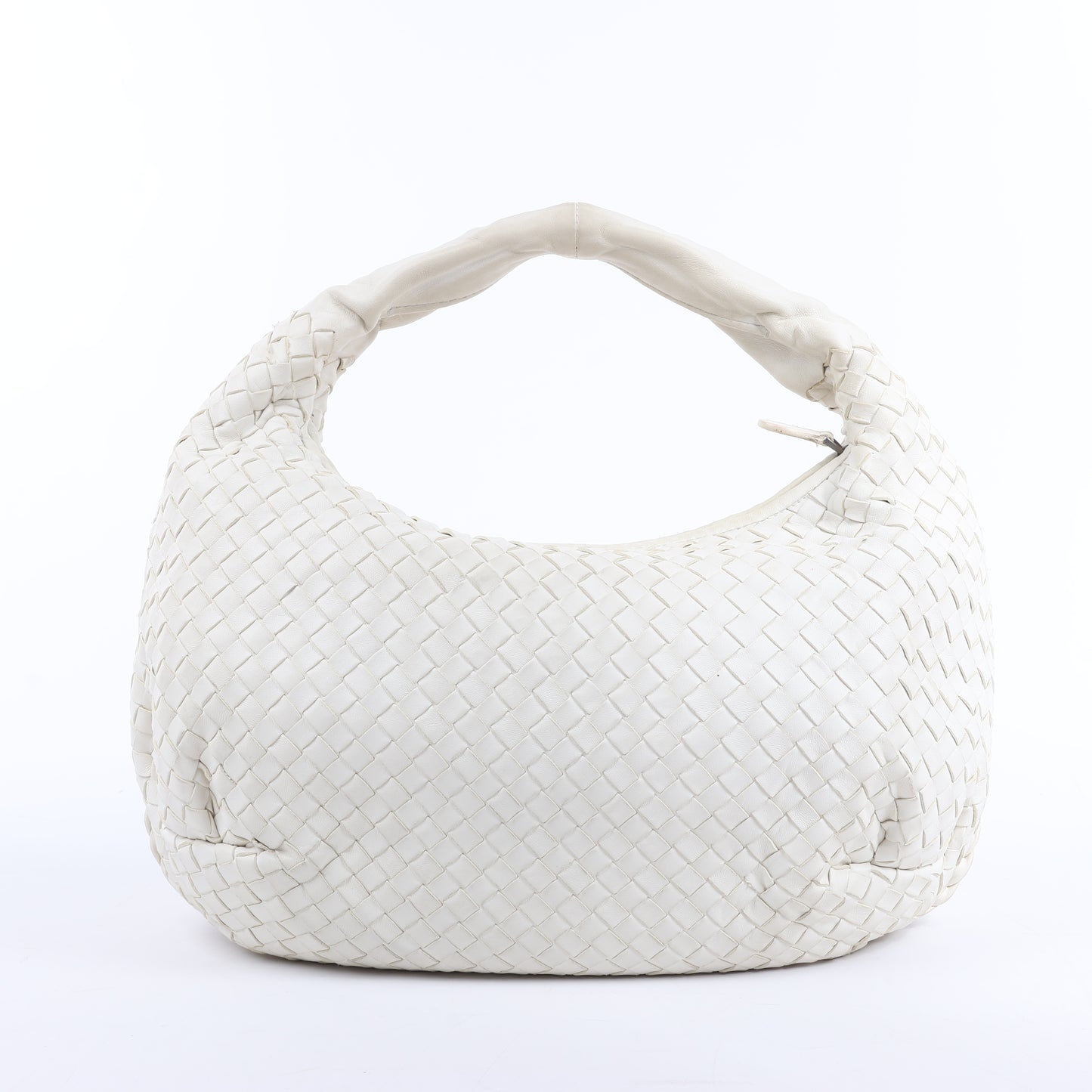 Bottega Veneta Intrecciato Hobo Leather Shoulder bag in White