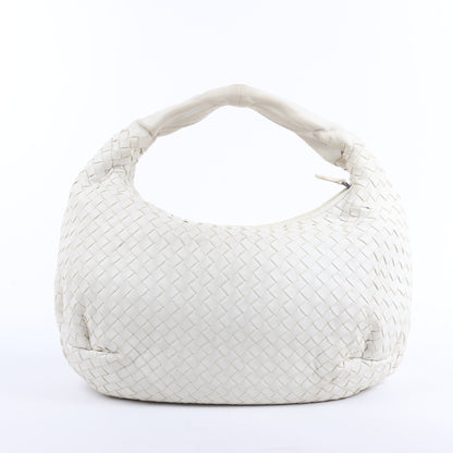 Bottega Veneta Intrecciato Hobo Leather Shoulder bag in White