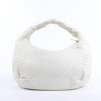 Bottega Veneta Intrecciato Hobo Leather Shoulder bag in White