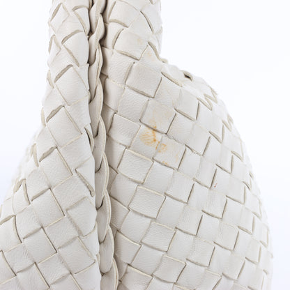 Bottega Veneta Intrecciato Hobo Leather Shoulder bag in White