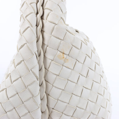 Bottega Veneta Intrecciato Hobo Leather Shoulder bag in White