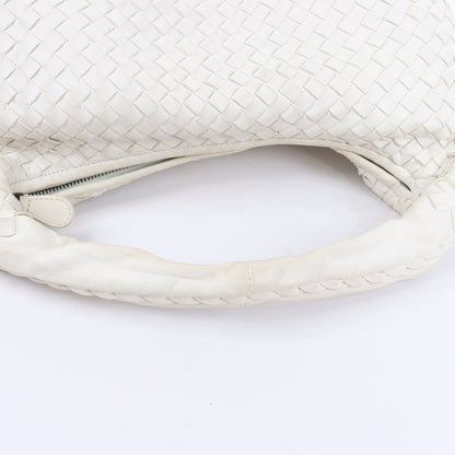 Bottega Veneta Intrecciato Hobo Leather Shoulder bag in White