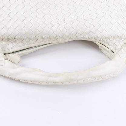 Bottega Veneta Intrecciato Hobo Leather Shoulder bag in White