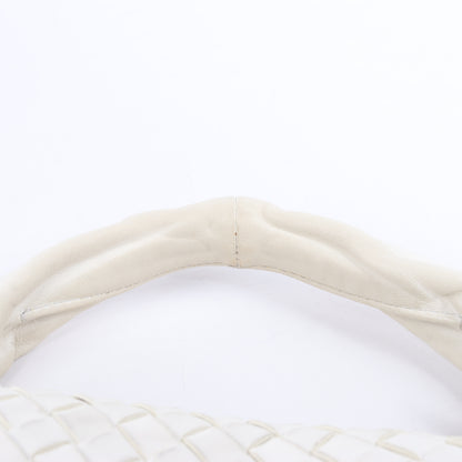 Bottega Veneta Intrecciato Hobo Leather Shoulder bag in White
