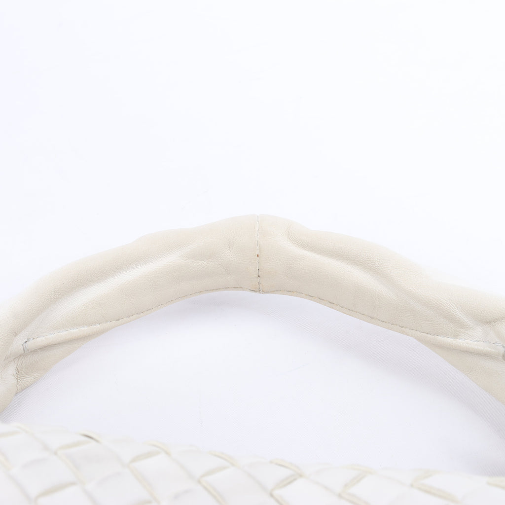 Bottega Veneta Intrecciato Hobo Leather Shoulder bag in White