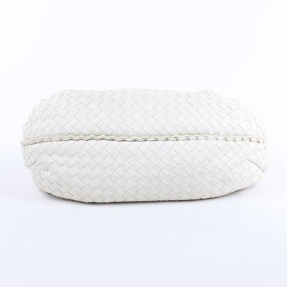 Bottega Veneta Intrecciato Hobo Leather Shoulder bag in White