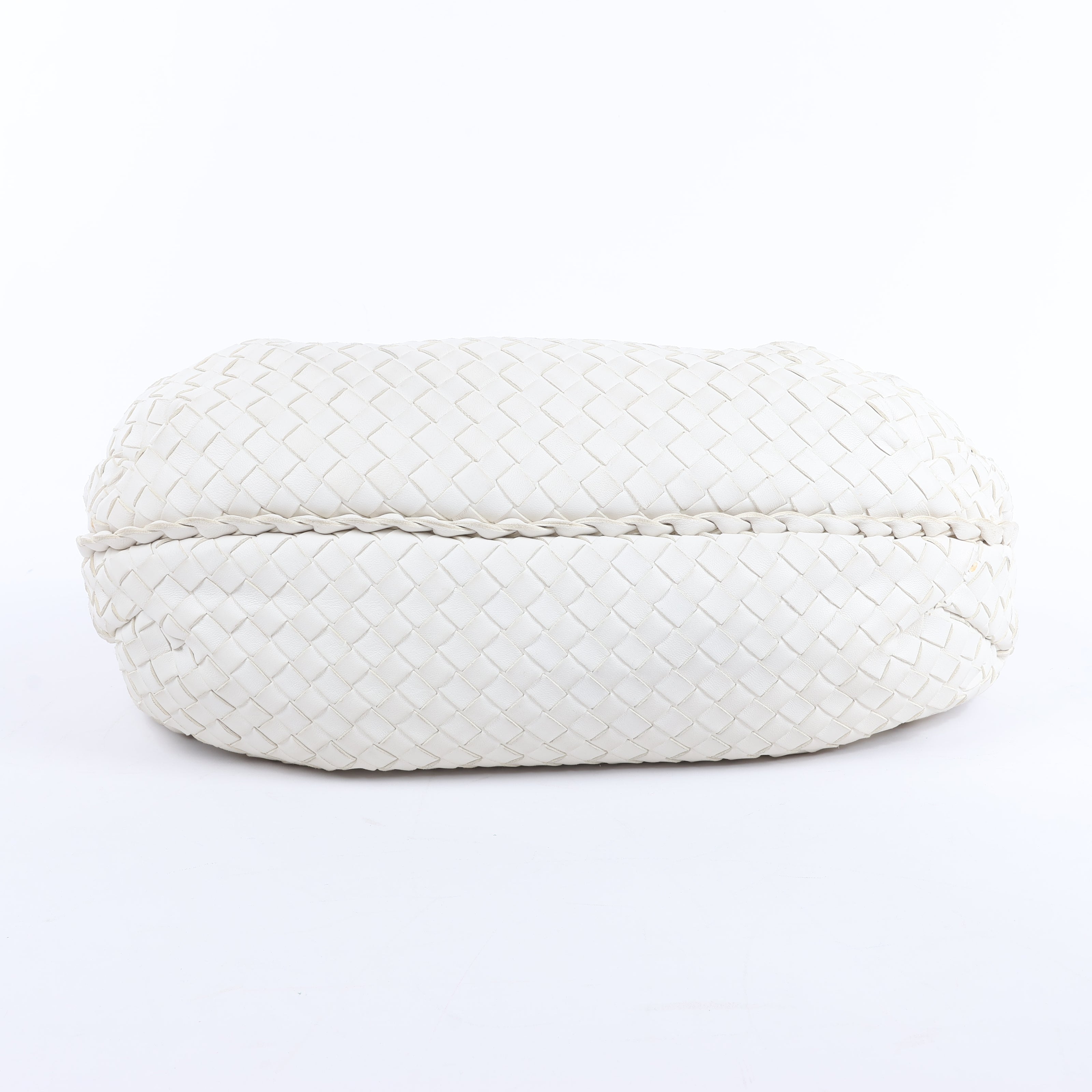Bottega Veneta Intrecciato Hobo Leather Shoulder bag in White