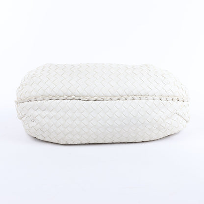 Bottega Veneta Intrecciato Hobo Leather Shoulder bag in White