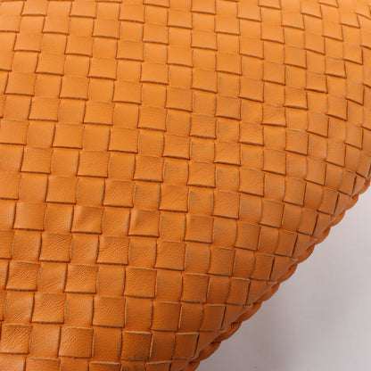 Bottega Veneta Intrecciato Hobo Leather Shoulder Bag in Orange