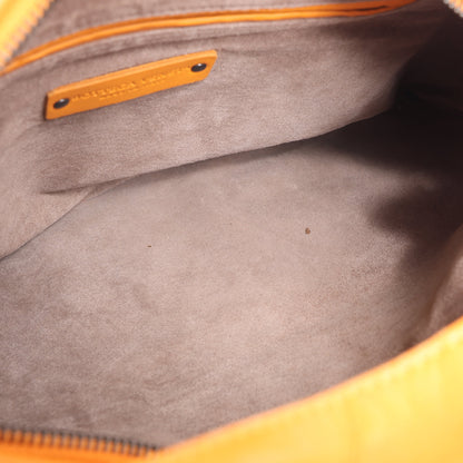 Bottega Veneta Intrecciato Hobo Leather Shoulder Bag in Orange