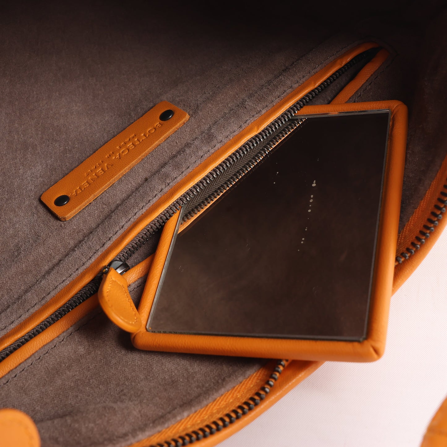 Bottega Veneta Intrecciato Hobo Leather Shoulder Bag in Orange
