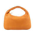 Bottega Veneta Intrecciato Hobo Leather Shoulder Bag in Orange