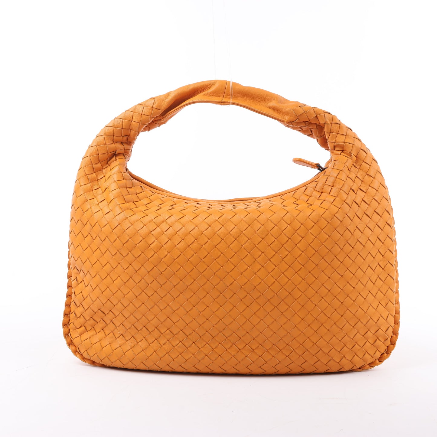 Bottega Veneta Intrecciato Hobo Leather Shoulder Bag in Orange