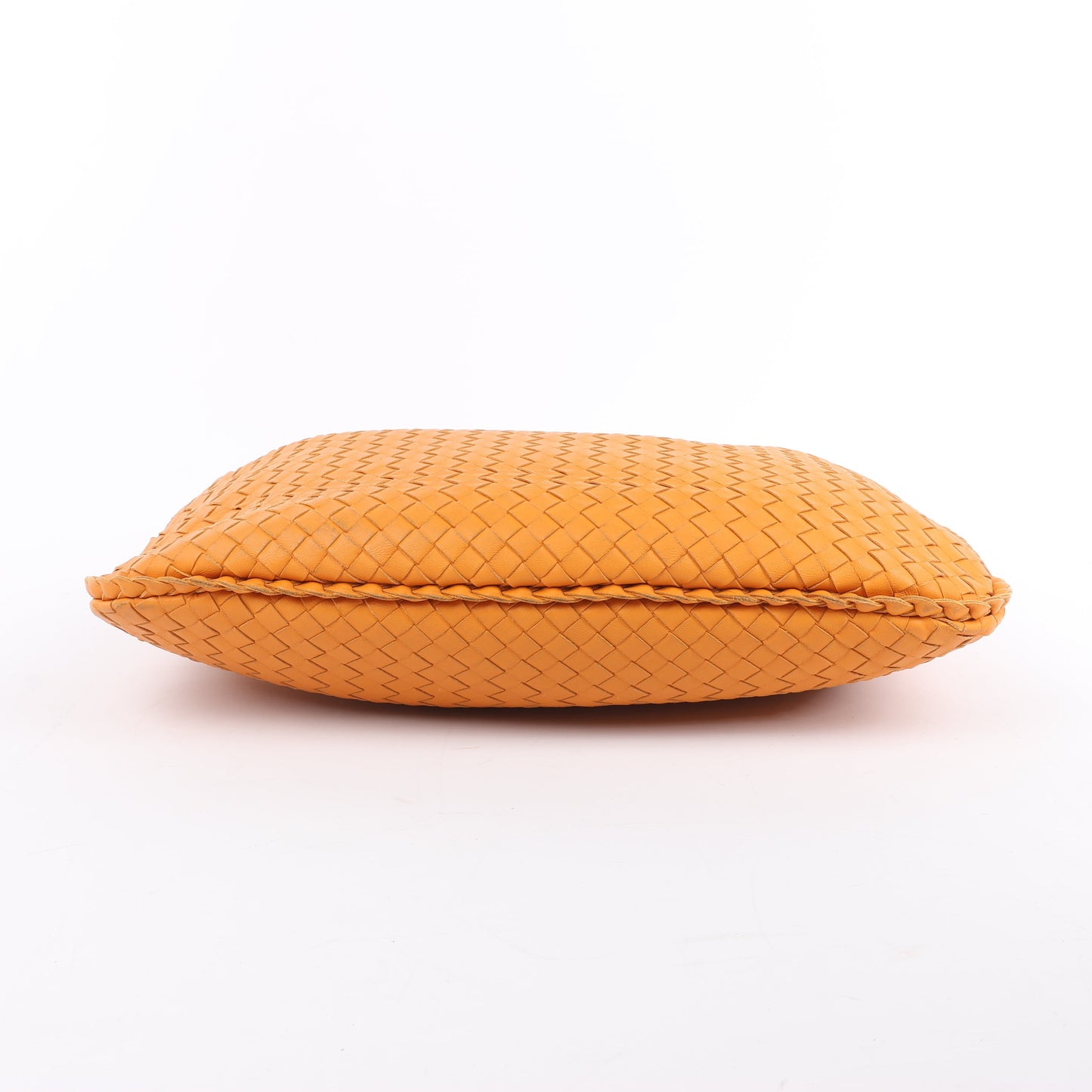 Bottega Veneta Intrecciato Hobo Leather Shoulder Bag in Orange