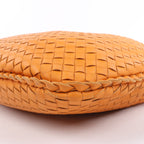 Bottega Veneta Intrecciato Hobo Leather Shoulder Bag in Orange