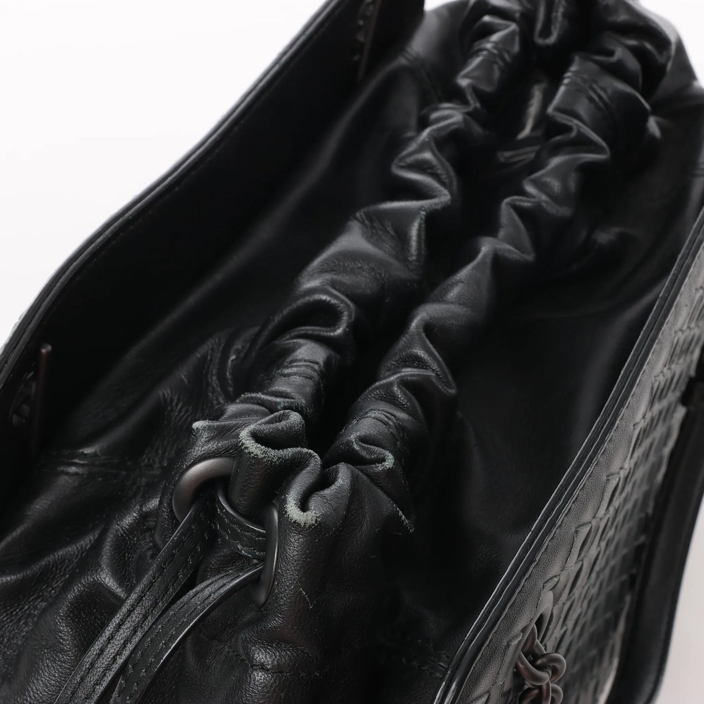 Bottega Veneta Intrecciato Leder 2Way Handtasche in Schwarz