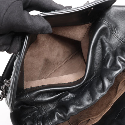 Bottega Veneta Intrecciato Leder 2Way Handtasche in Schwarz