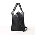 Bottega Veneta Intrecciato Leather 2Way Handbag in Black