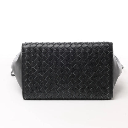 Bottega Veneta Intrecciato Leather 2Way Handbag in Black