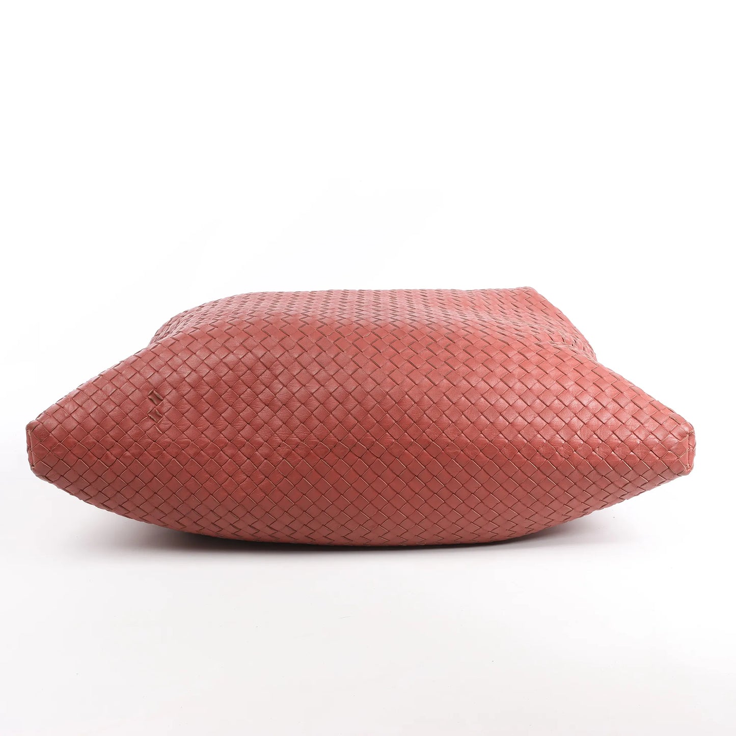 Bottega Veneta Sac à main en cuir Intrecciato en rouge poussiéreux