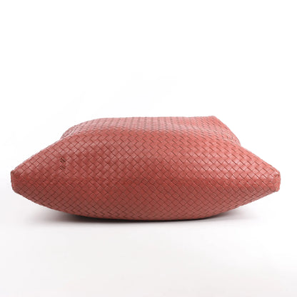 Bottega Veneta Sac à main en cuir Intrecciato en rouge poussiéreux