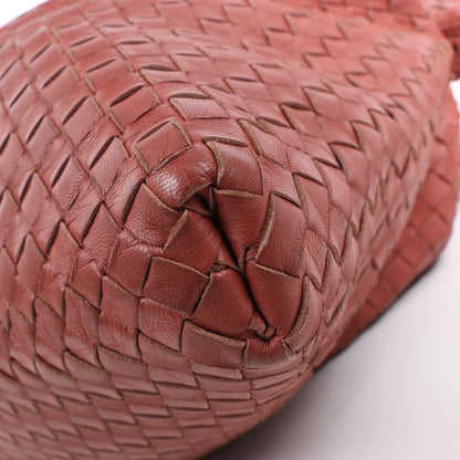 Bottega Veneta Sac à main en cuir Intrecciato en rouge poussiéreux