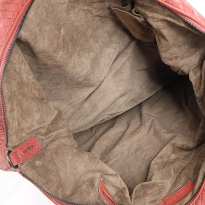 Bottega Veneta Sac à main en cuir Intrecciato en rouge poussiéreux