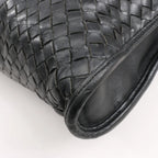 Bottega Veneta Intrecciato Leather 2Way Handbag in Black