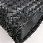 Bottega Veneta Intrecciato Leather 2Way Handbag in Black