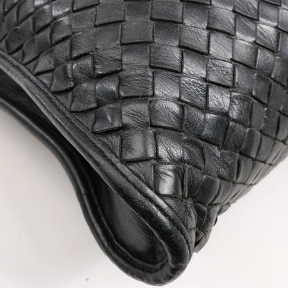 Bottega Veneta Intrecciato Leather 2Way Handbag in Black