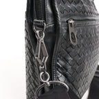 Bottega Veneta Intrecciato Leather 2Way Handbag in Black