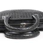 Bottega Veneta Intrecciato Leather 2Way Handbag in Black
