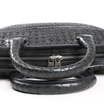 Bottega Veneta Intrecciato Leather 2Way Handbag in Black