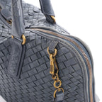 Bottega Veneta Intrecciato Leather 2Way Handbag in Navy Blue 194403