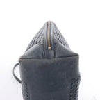 Bottega Veneta Intrecciato Leather 2Way Handbag in Navy Blue 194403