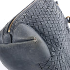 Bottega Veneta Intrecciato Leather 2Way Handbag in Navy Blue 194403