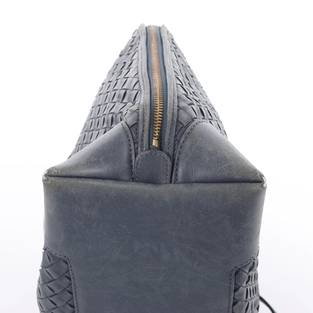 Bottega Veneta Intrecciato Leather 2Way Handbag in Navy Blue 194403