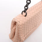Bolso de hombro de cuero Intrecciato Bottega Veneta en rosa