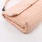 Bolso de hombro de cuero Intrecciato Bottega Veneta en rosa