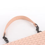 Bolso de hombro de cuero Intrecciato Bottega Veneta en rosa