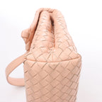 Bolso de hombro de cuero Intrecciato Bottega Veneta en rosa