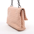 Bolso de hombro de cuero Intrecciato Bottega Veneta en rosa