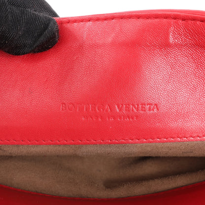 Bottega Veneta Intrecciato Leather Shoulder Bag in Red
