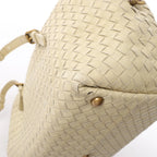 Bottega Veneta Montaigne  Intrecciato Leather Shoulder Bag in Beige 173398
