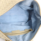 Bottega Veneta Montaigne  Intrecciato Leather Shoulder Bag in Beige 173398