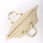 Bottega Veneta Montaigne  Intrecciato Leather Shoulder Bag in Beige 173398