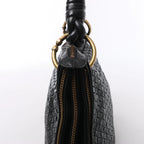 Bottega Veneta Intrecciato Leather Shoulder Bag in Black 169850