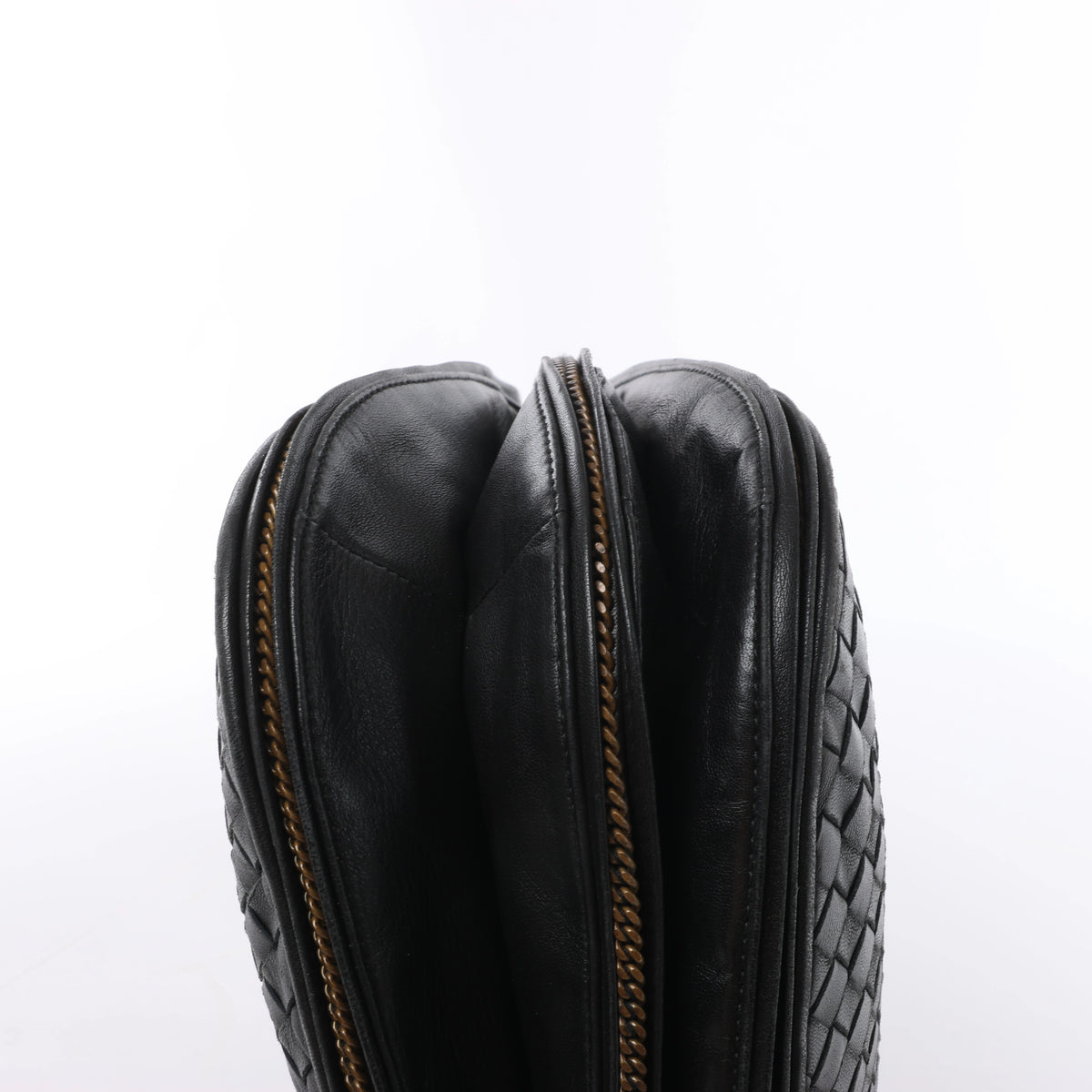 Bottega Veneta Intrecciato Leather Shoulder Bag in Black 169850