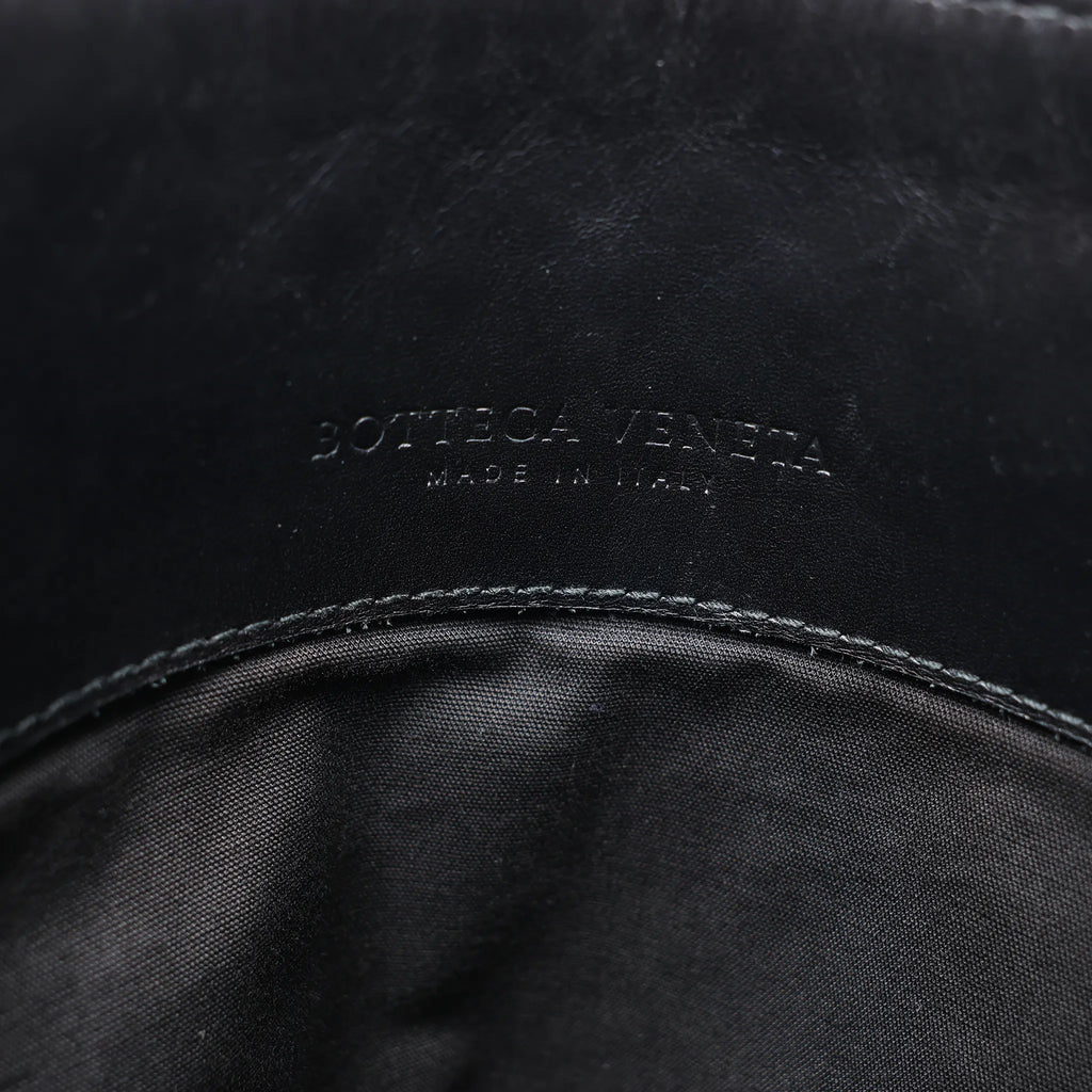 Bottega Veneta VN Intrecciato Crossbody Messenger Bag in Black 172736